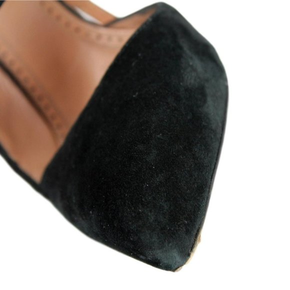 ALAIA Black Suede Point-Toe Cut Out Ankle Bootie Heels  - US 8.5 - Picture 8 of 10